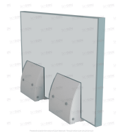 SD 02B Bracket with Side Cap System for Aluminum Glass Railing Installation, Premium Support Bracket for Balcony and Staircase, Durable Finish, Secure Fit for Modern Projects 